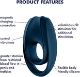 Anillo Satisfyer Incredible Duo Ring - Dark Blue - Cake Sex Shop 2